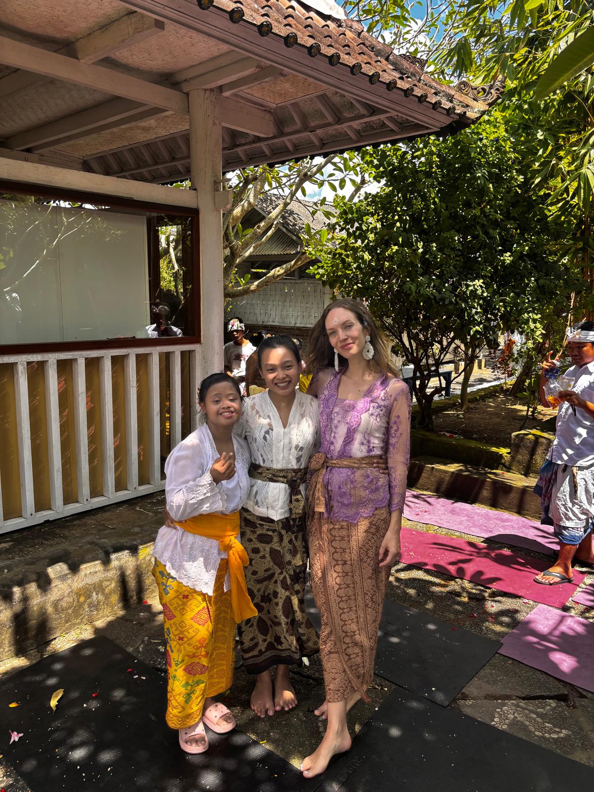 Sophie at a Balinese ceremony