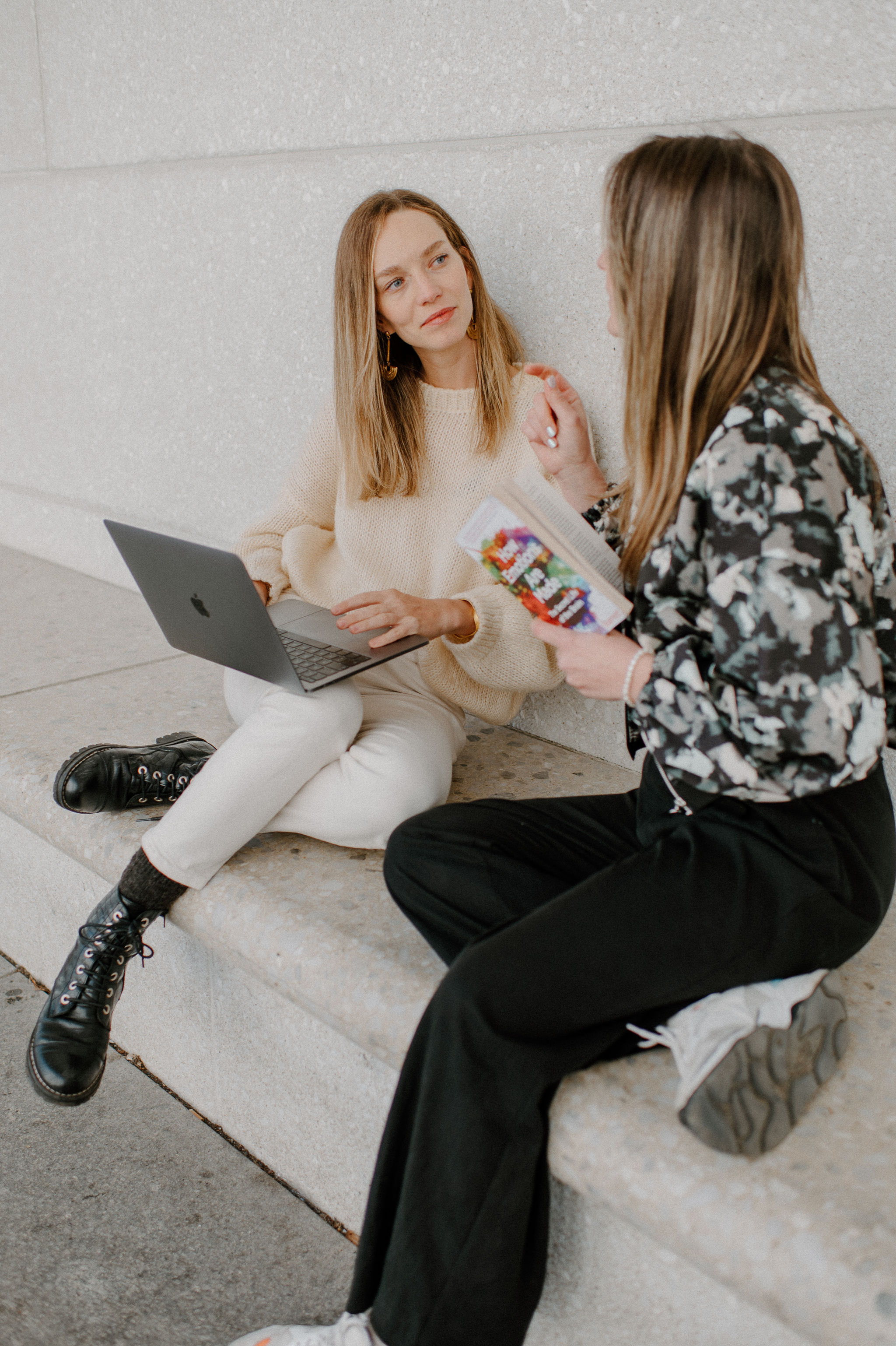 Sophie and Angelique in conversation